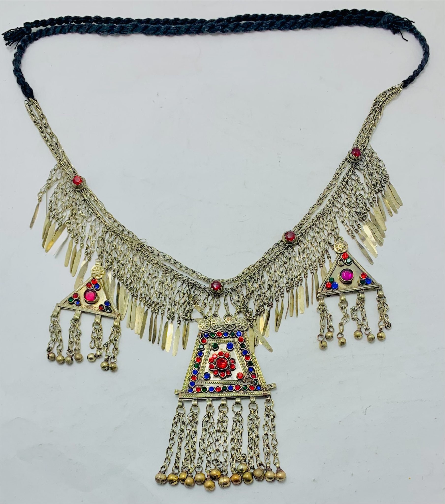 Silver Kuchi Belly Dance Belt With Dangling Pendants  display picture 1