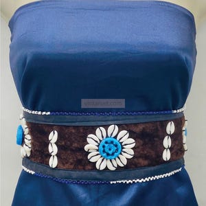 Boho Gypsy Shell Belt: Vintage Kuchi Festival Statement Belt  display picture 3