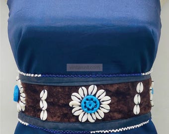 Boho Gypsy Shell Belt: Vintage Kuchi Festival Statement Belt Boho Gypsy Shell Belt: Vintage Kuchi Festival Statement Belt  main image 4