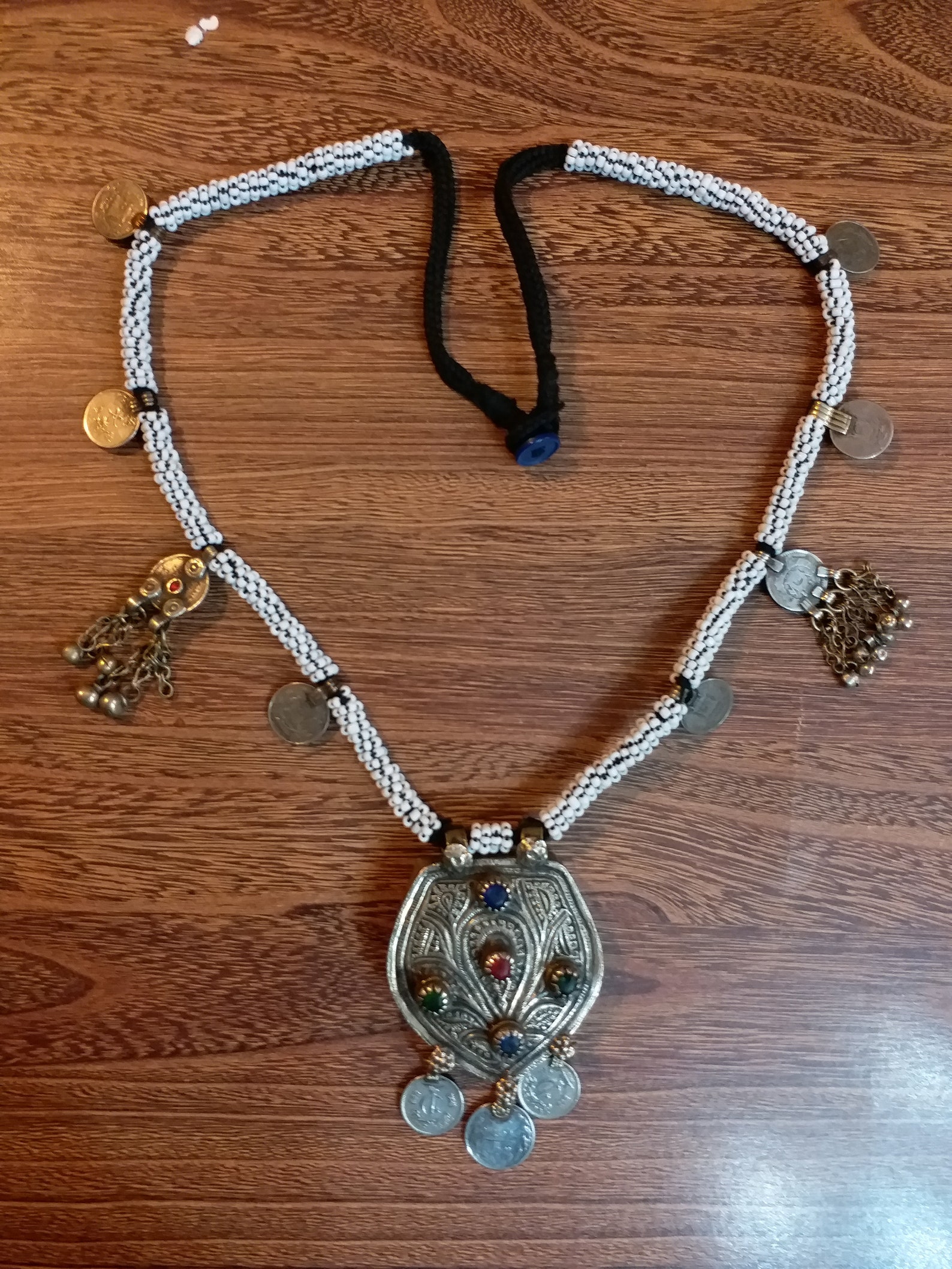 Vintage Afghan Pendant Necklace With Beaded Mala Chain and Etsy