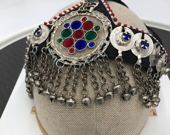 アフガニスタンのクチ族のヘッドピース：ベル付きの民族衣装 - Etsy 日本