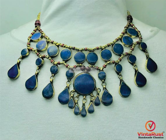 Pendentif lapis lazuli en pierre naturelle - Planète-Cristal