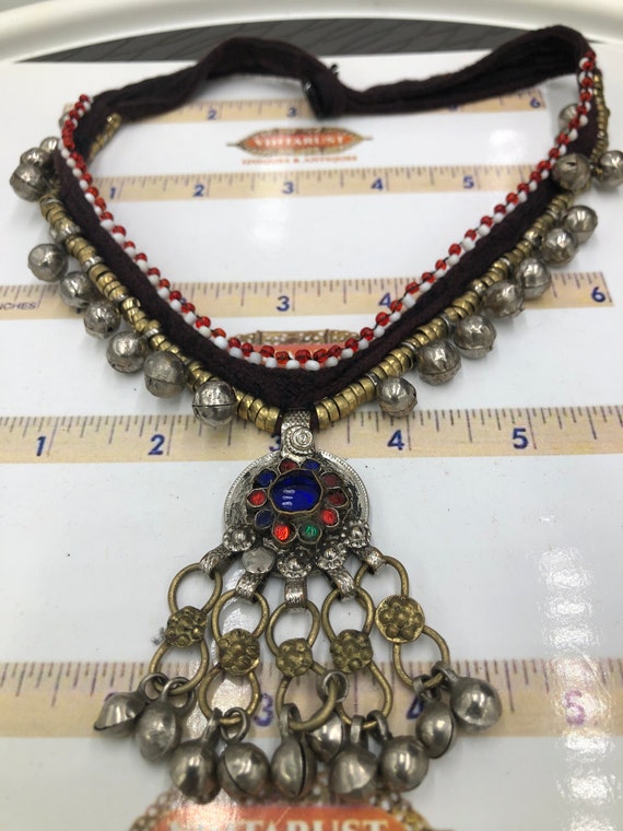 ヴィンテージ クチペンダントネックレス：アフガニスタンのベル、民族