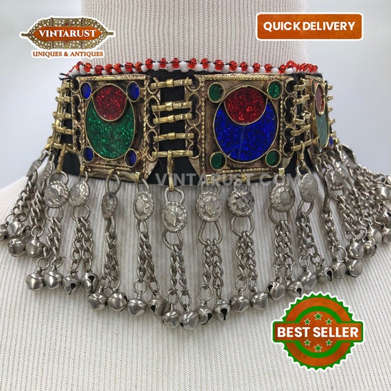 Afghan Kuchi Dangling Bells Choker 