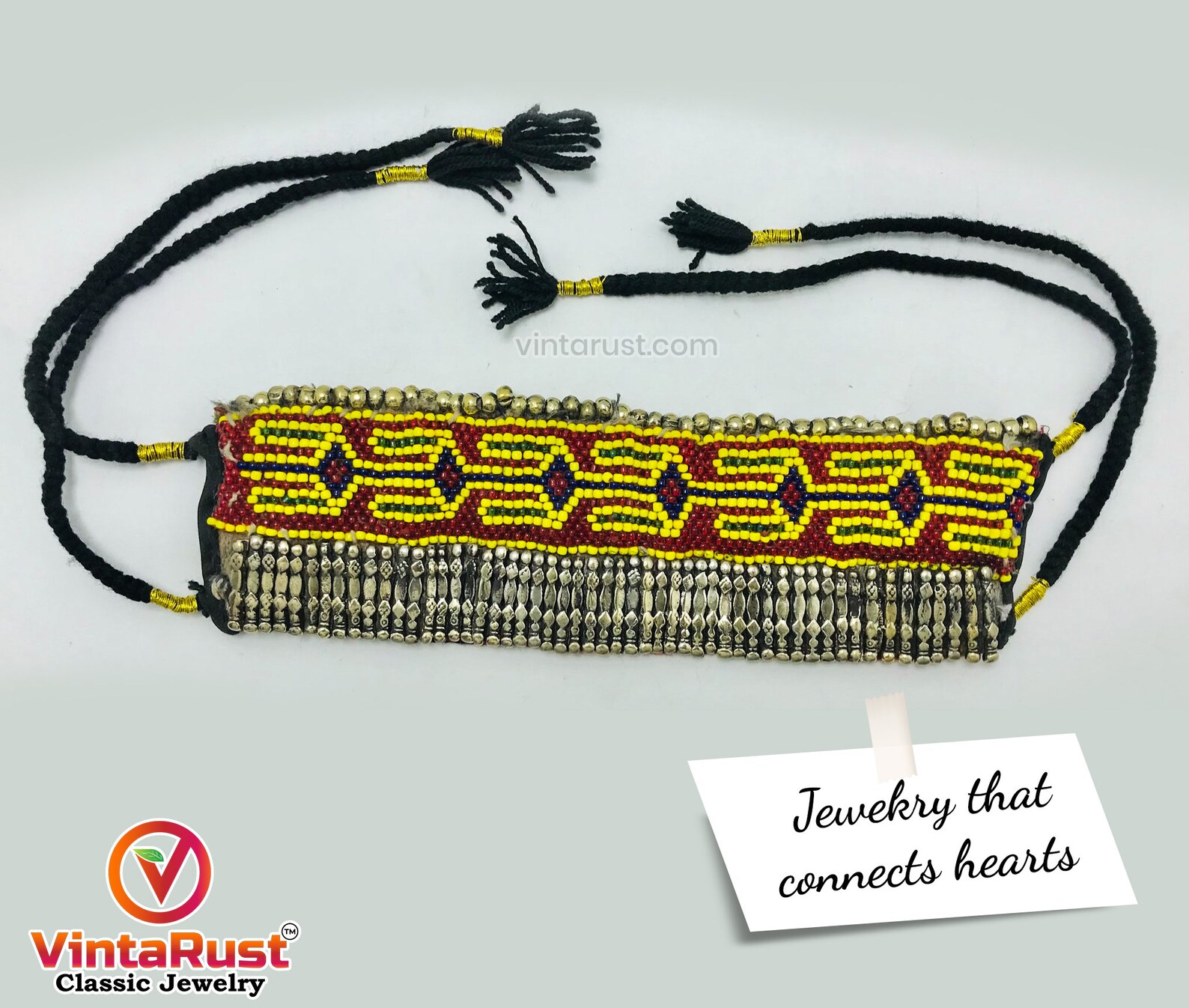 Afghan Classic Choker Vintage Handmade Afghan Choker Etsy