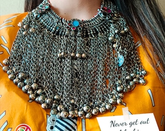 アフガン クチ チョーカー ネックレス：トライバル シルバー ベル