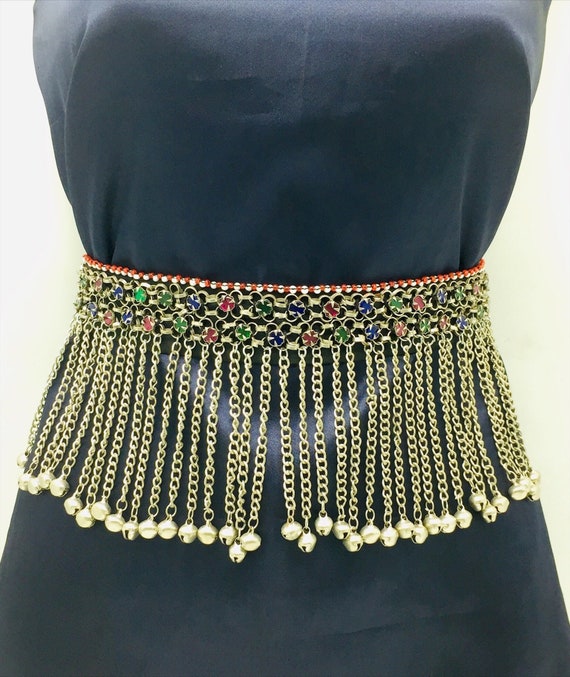 Tribal Belly Chain: Kuchi Belly Dance Belt With Bells  display picture 1