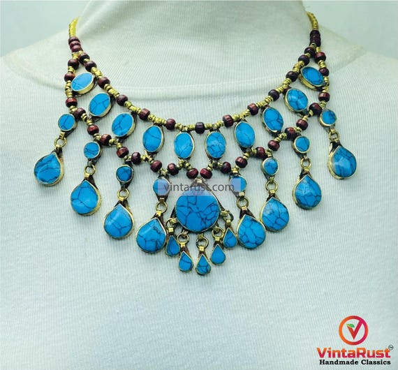 Collier Plastron Vintage Articles De Paris - Imposant Bijou De Soirée