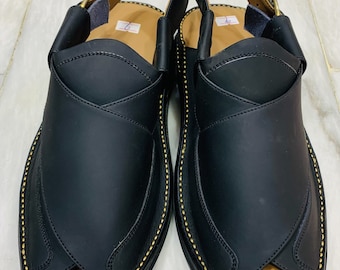 Handmade Leather Chappal Sandals: Men's Semi-Formal Black Shoes
