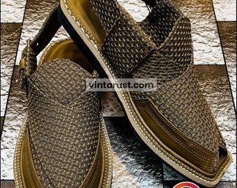 Sandales pour hommes de style unique fabriquées à la main, Peshawari Charsadda Kaptaan Chappal, chaussures pour hommes élégantes et confortables, sandales pour hommes à la mode