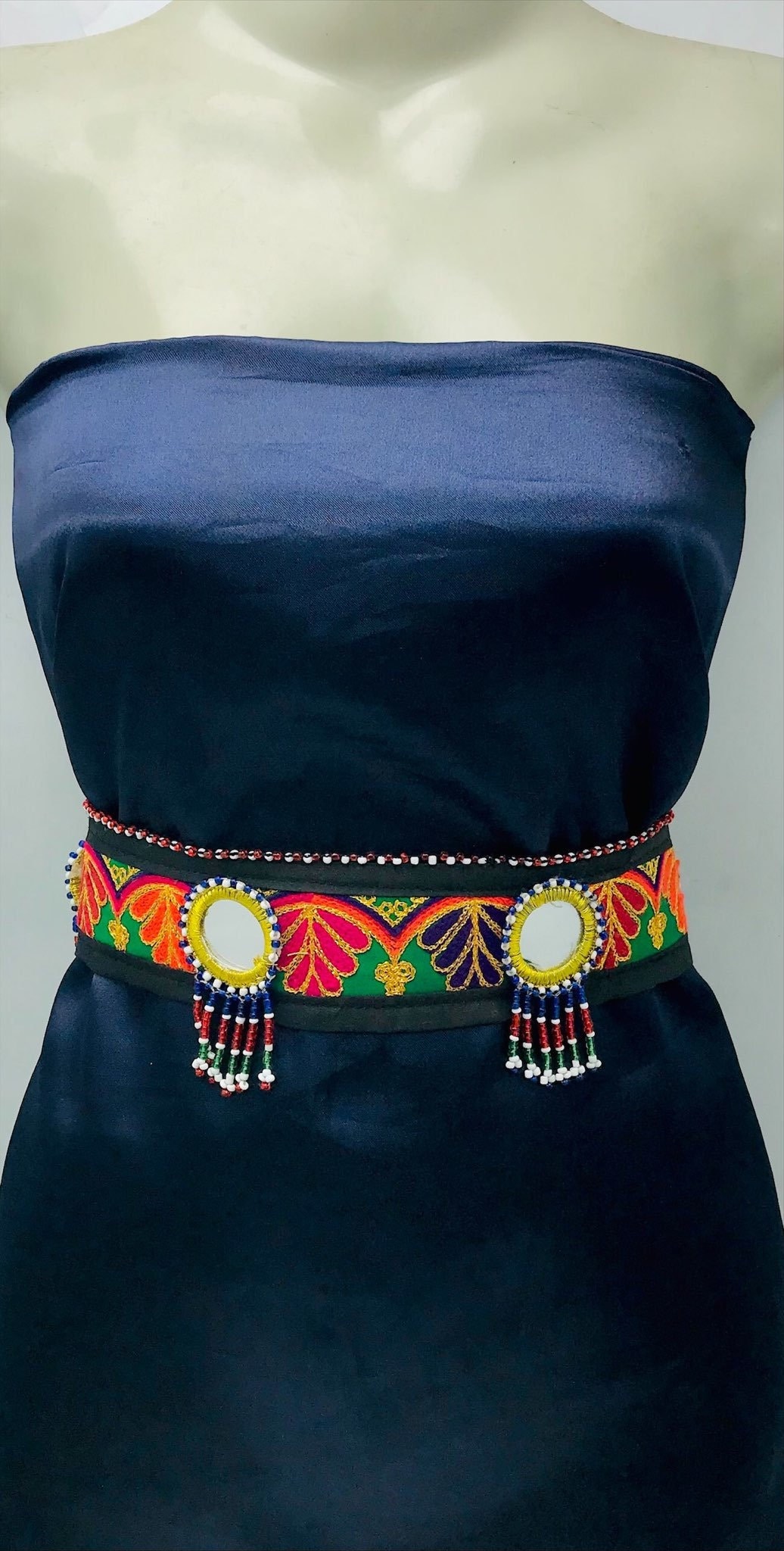 Afghan Embroidered Belt: Handmade Kuchi Tribal Belly Dance Jewelry kuchi belly dance belt products for sale | eBay main image 4