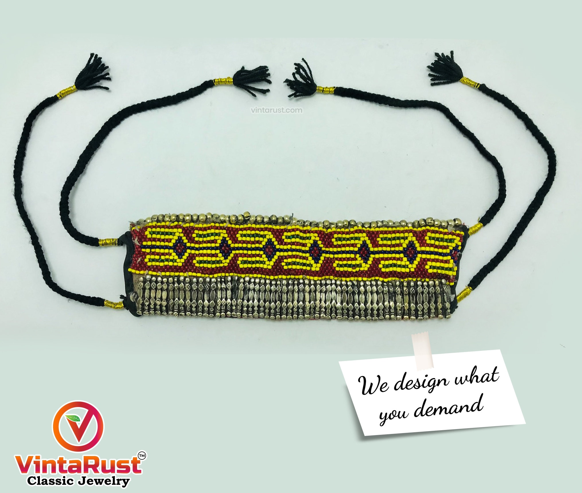 Afghan Classic Choker Vintage Handmade Afghan Choker Etsy