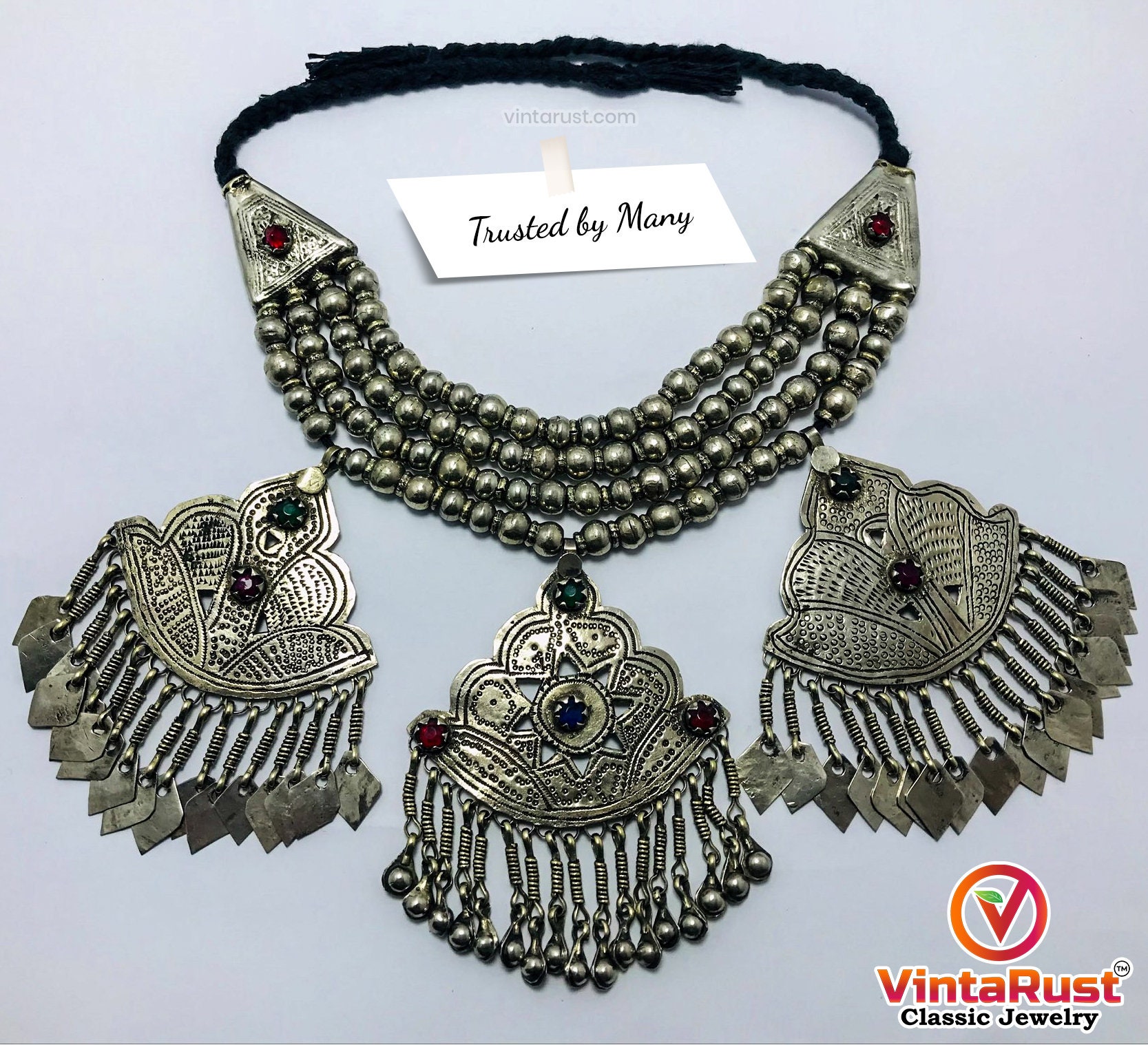 アフガニスタン　クチ　チョーカー ヴィンテージ クチチョーカー：アフガニスタン産シルバーメタル