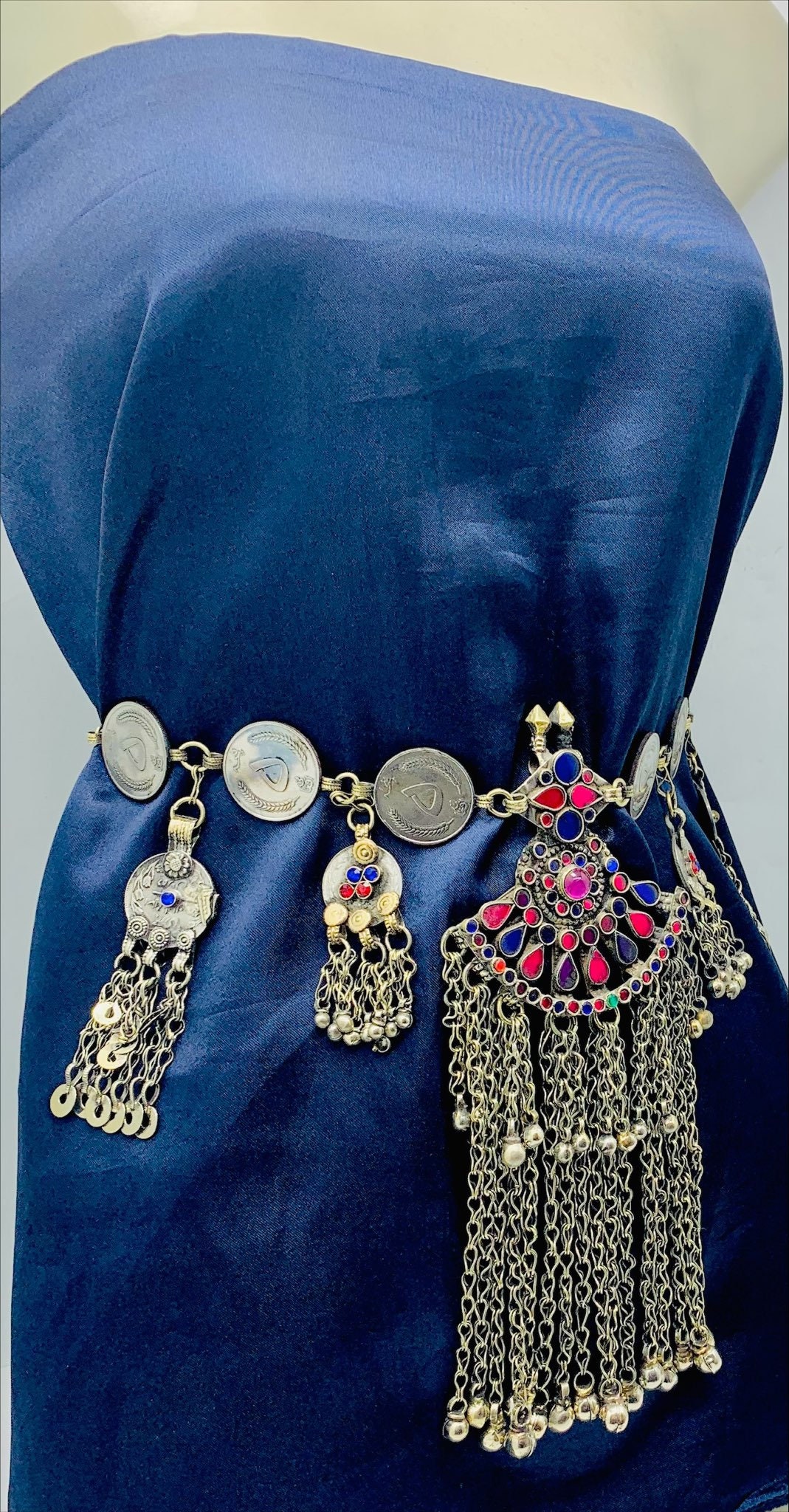 Handmade Vintage Kuchi Coin Belt: Tribal Belly Dance Costume  display picture 1