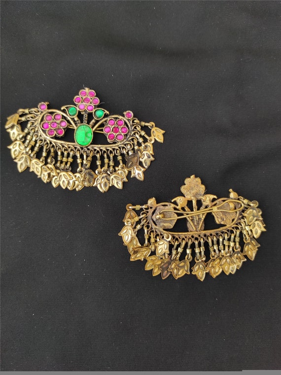 Vintage Afghan Tribal Hair Clip: Floral Hair Jewelry - Etsy