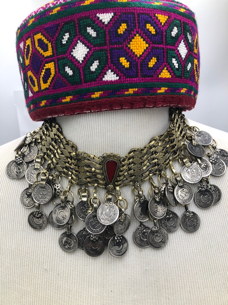 Afghan Vintage Coins Choker Necklace Vintage Coins Necklace Etsy