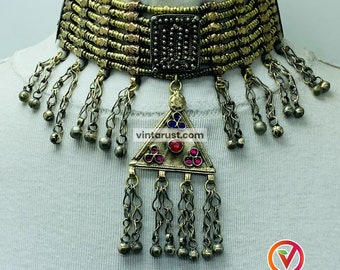 アフガニスタン トライバル チョーカーネックレス | ヴィンテージ クチ