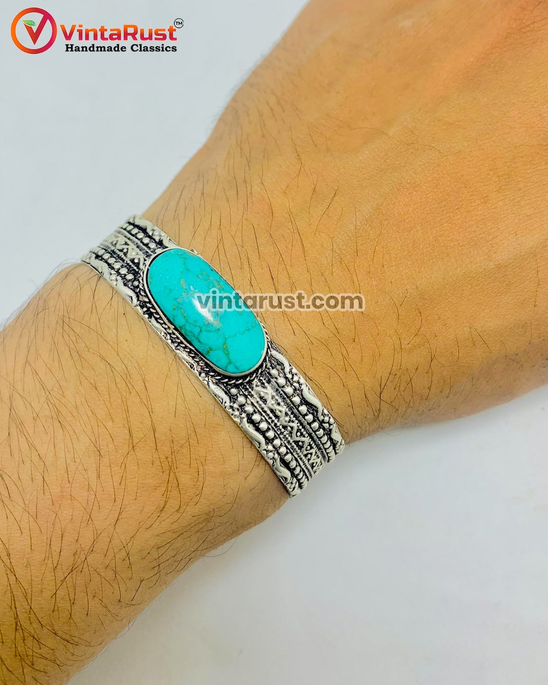 手作りトルクメンターコイズブレスレット：民族クチ族のカフ - Etsy 日本