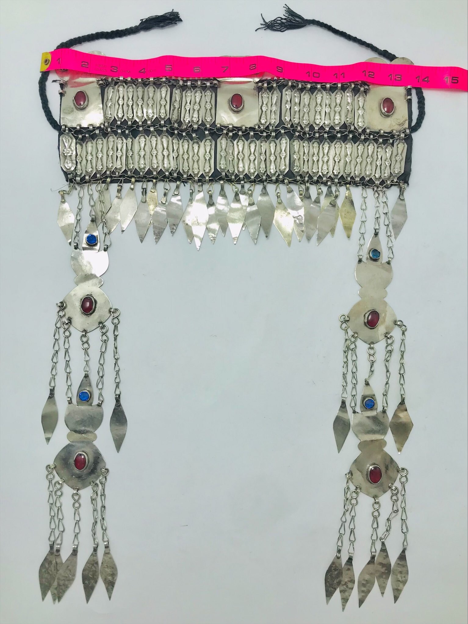 Vintage Turkman Tribal Kuchi Matha Patti, Ethnic Head Piece With Long Dangling Afghan Kuchi Headpiece: Tribal Silver Bell Matha Patti - Etsy main image 2