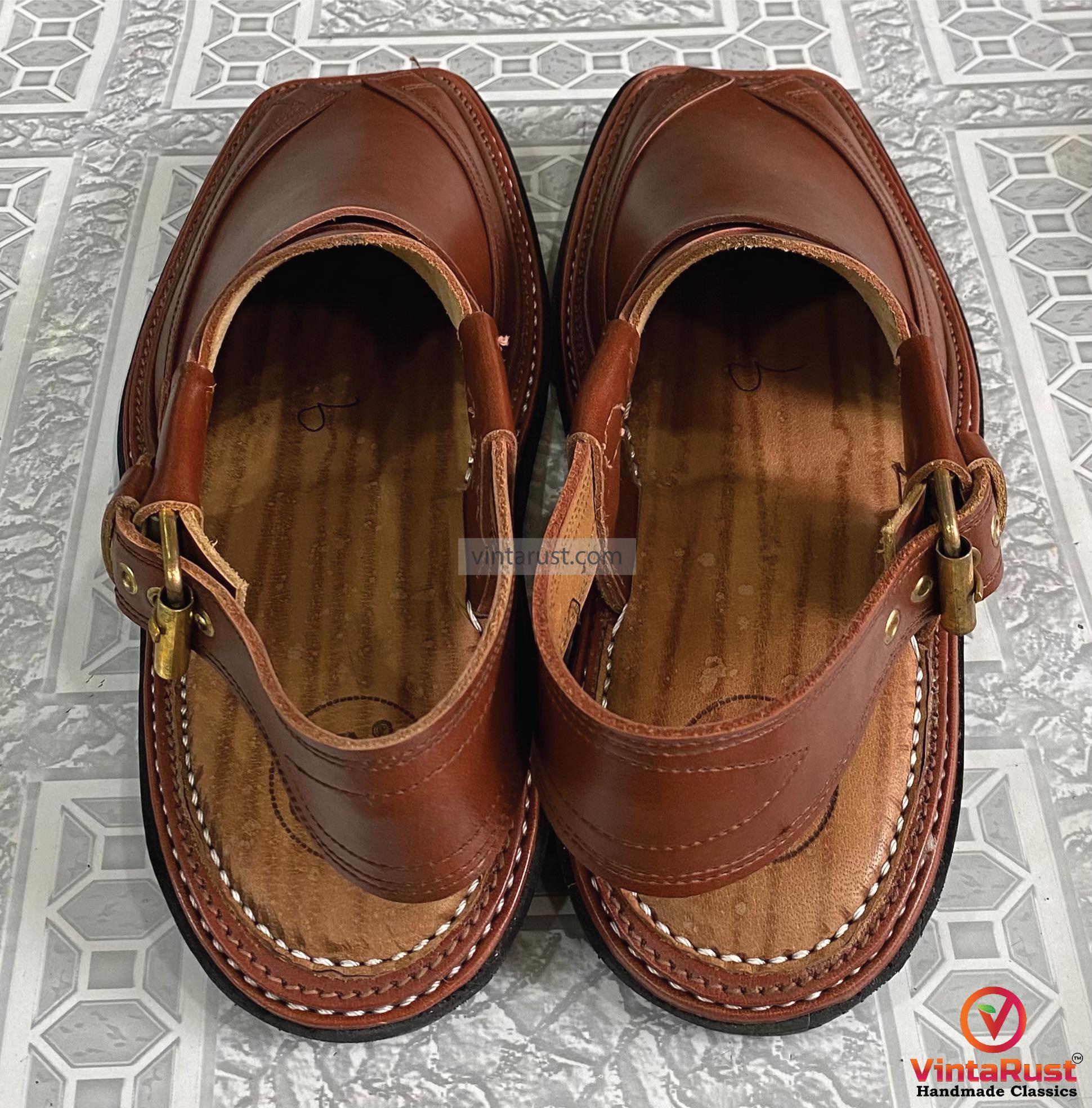 Handmade Leather Peshawari Chappal: Brown Suede Sandals - Etsy