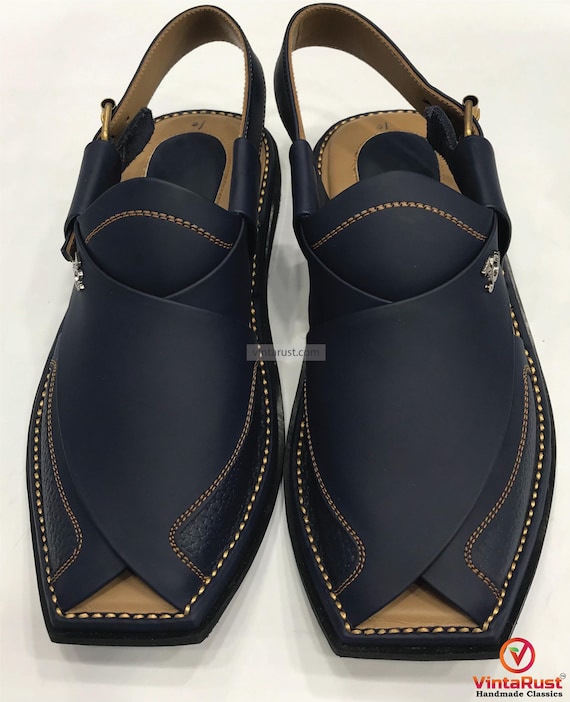 Handmade Leather Peshawari Chappal: Men