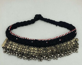 ヴィンテージ クチ チョーカー ネックレス：アフガニスタンのシルバー