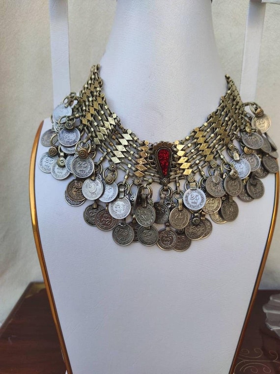 Wholesale Coins Necklaces, Afghan Vintage Coins Chokers Necklaces, Vintage Bulk  Necklaces, Coins Necklace at Wholesale Price 