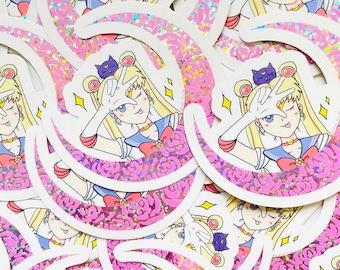 SM anime glittery stickers