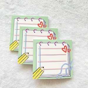 Sketchbook sticky notes || cute sticky notes / cute memo pads / cute stationery / note pad / kawaii stationery / kawaii sticky notes