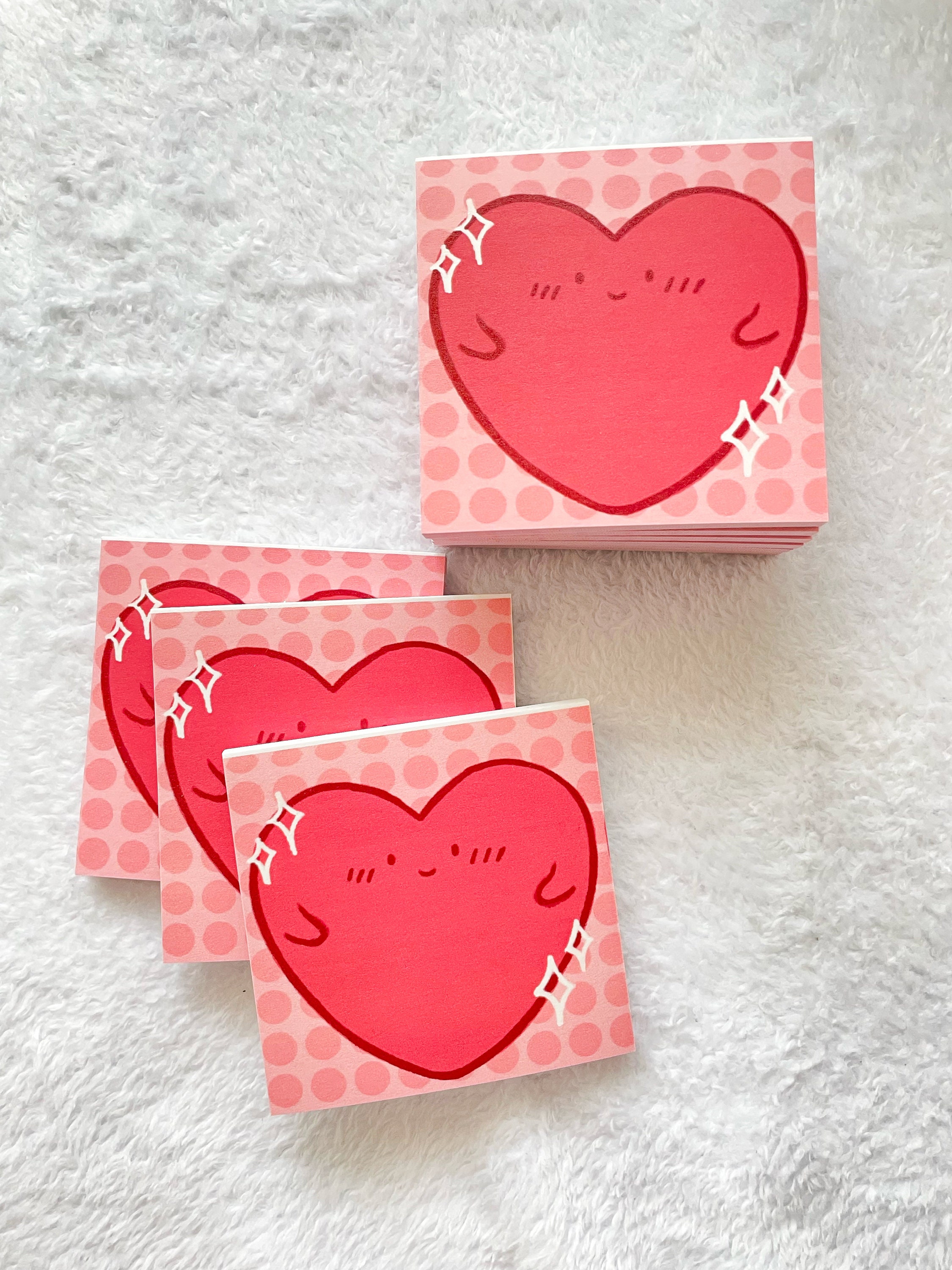 PAPERIAN Heart small sticky notes memo notepad for planner