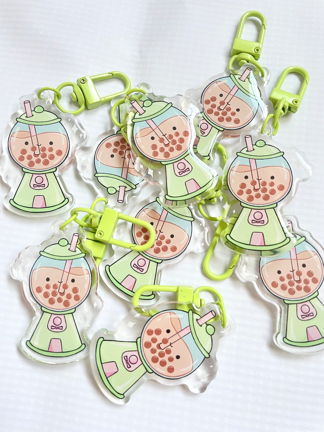 Boba Gum Machine Keychain Cute Keychain / Boba Lovers / Cute Transparent Acrylic Keychain