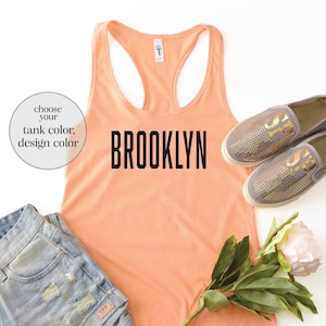 Brooklyn Tank, Brooklyn Souvenir, New York Tank, NYC Tank, New York Gift, New York Souvenir, New York Travel Tank, Women Racerback Tank