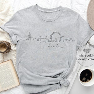 London Line Art Shirt, London Skyline Shirt, London Silhouette Shirt, London Lover Shirt, London Trip Shirt, London Vacation Shirt