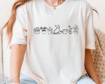Dogs and Plants Shirt: Gardener Gift, Dog Lover Tee