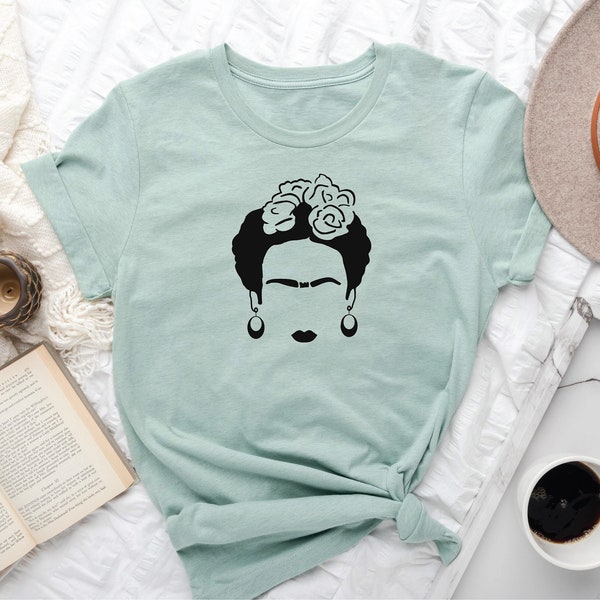 Frida Kahlo Shirt, Frida Kahlo, Line Art Woman, Self Portraits, Kahlo Shirt, Frida Kahlo T shirt, Frida Kahlo Tee.