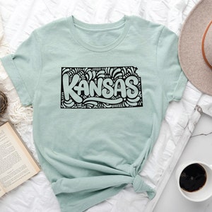Kansas Shirt, Kansan's Shirt, Kansas Souvenir, Gift From Kansas, Kansas Map T-shirt, USA States Shirt, Kansas Lover Shirt, Kansas Lover Gift