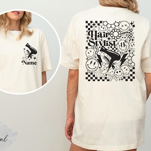 Custom Name Hair Stylist T-Shirt: Hair Salon Gift