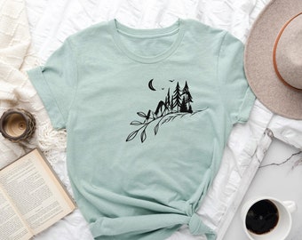 Camping Shirt, Nature Lover Shirt, Forest Shirt, Night Shirt, Explorer Shirts, Mountain Shirt