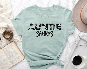 Auntie Saurus Shirt, Aunt Asaurus, Dinosaur Aunt Shirt, Funny Gift For Auntie, New Auntie Gift, New Aunt Shirt, Family Dinosaur T-Rex