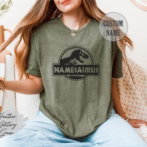 Namesaurus Shirt, Custom Name Saurus Shirt, Customized Dinosaur Shirt, Dinosaur Lover Shirt, Personalized Saurus Shirt, Dinosaur Family Tee