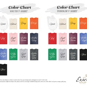 the color chart for a women's t - shirt