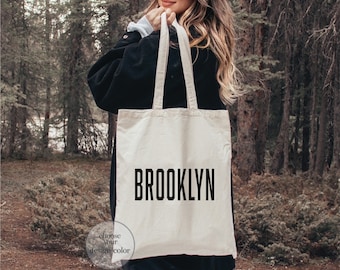 Brooklyn Tote Bag: Heavy Cotton Canvas New York Souvenir