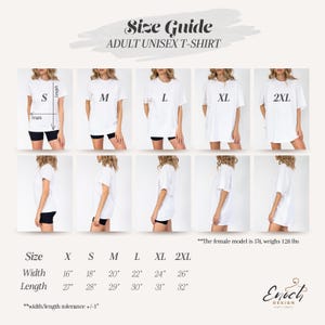 a women's white t - shirt sizes guide