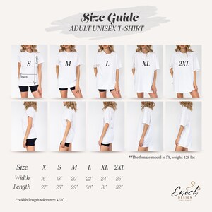 a women's white t - shirt sizes guide