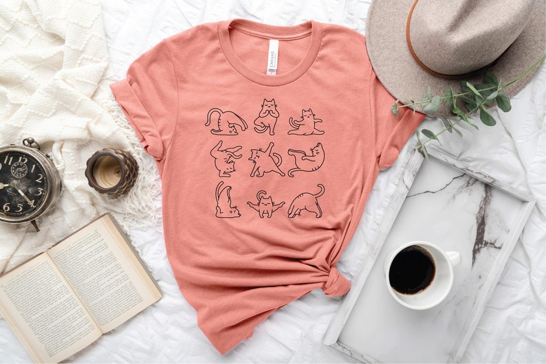 Funny Cat Shirt, Yoga Shirt, Cute Cat Shirt, Meditation Shirt, Namaste Shirt, Funny Namaste Shirt, Cat Lovers Shirt, Cat Gift image 5