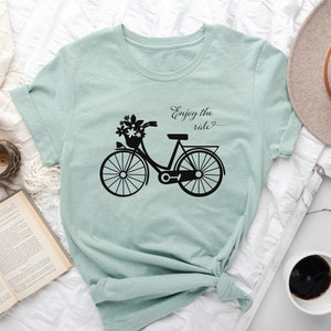 Beach Cruiser Biker T-shirt, Enjoy the Ride T-shirt, Cruiser Bicycle ...