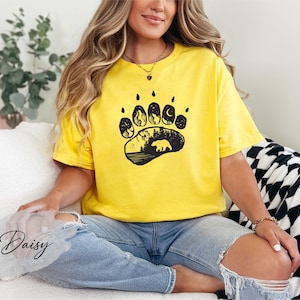 Bear Claw Shirt, Bear Paw Shirt, Wildlife Bears Shirt, Wildlife Lovers Gift, Bear Footprint Shirt, Polar Bear Footprint Shirt, Camping Shirt