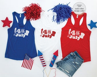 4th Of July Tank Top: Patriotic USA Independence Day Cotton Tank