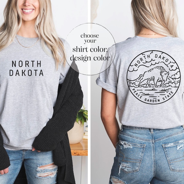 North Dakota Shirt, North Dakota Souvenir, North Dakota Gift, Gift From North Dakota, North Dakota Trip, North Dakota Travel, North Dakota