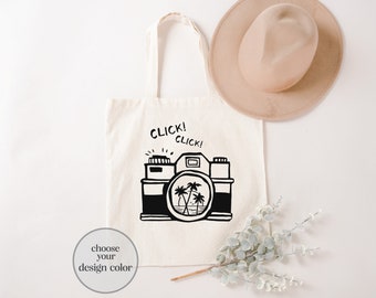 Camera Tote Bag, Camera Lover Tote Bag, Photographer Tote Bag, Photography Lover Tote Bag, Photographer Gift Bag, Vlogger Tote Bag